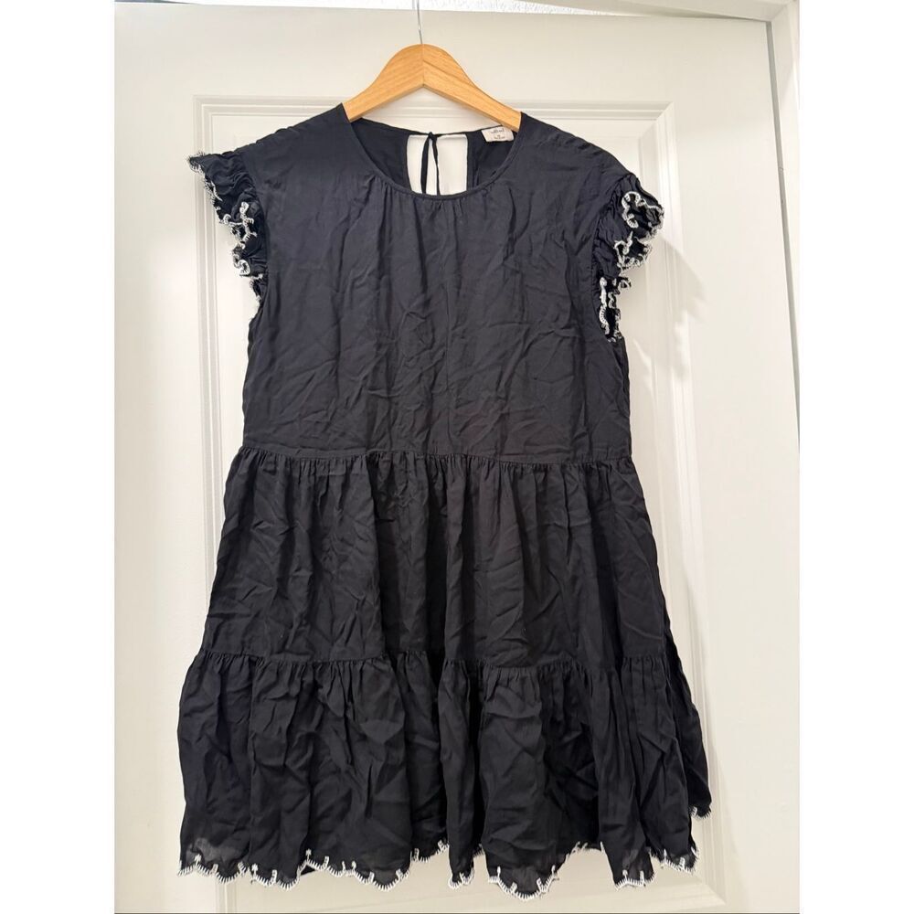 Wilfred babydoll dress scalloped edges size XS